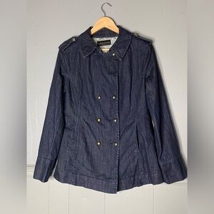 Chinese Laundry Double-Breasted Fully Lined Jean Coat Jacket Womens Size Small